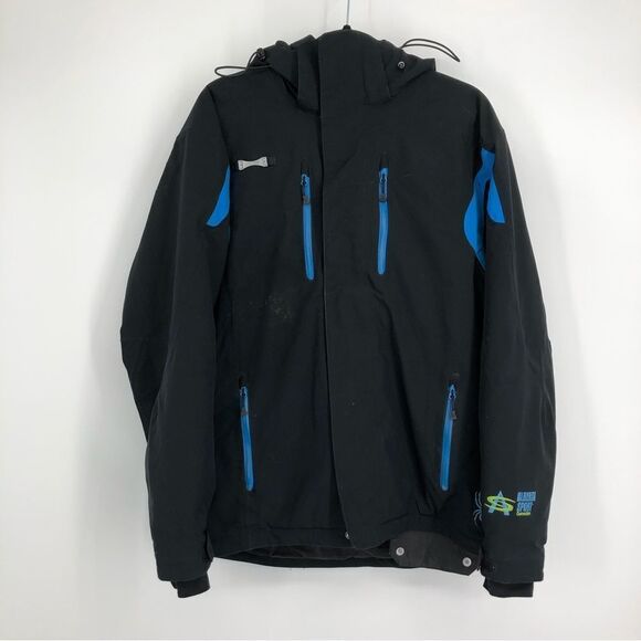 SPYDER Insulated Ski Snowboard Jacket Black Blue Mens S